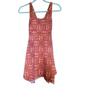 NWOT Denim & Co Beach Hankerchief Hem Scoop Neck Swim Dress Size 6